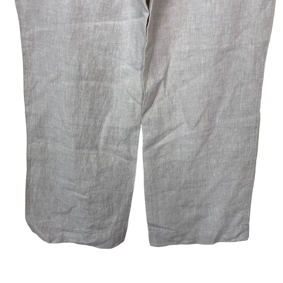 Chico’s 100% Linen Wide Leg Comfort Flowing Loose Relaxed Trouser Pants Size 2 - Picture 9 of 16